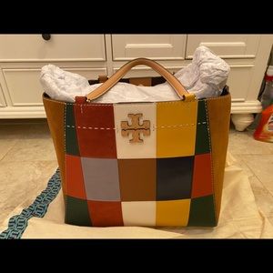Tory Burch Checkered Tote Bag
